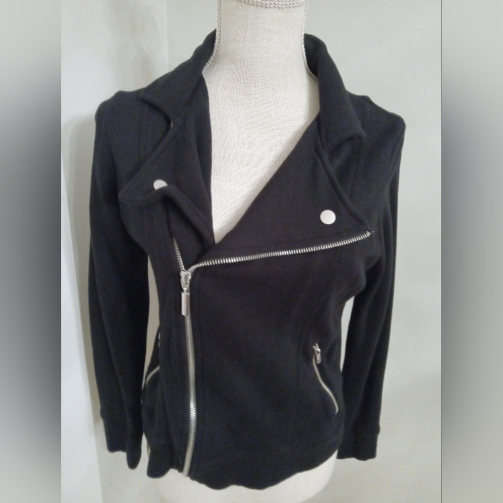 Style & Co Sport Black Zipper Jacket Small